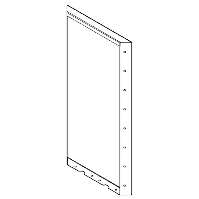 Panel de acero con recubrimiento en polvo 80 x 40 cm