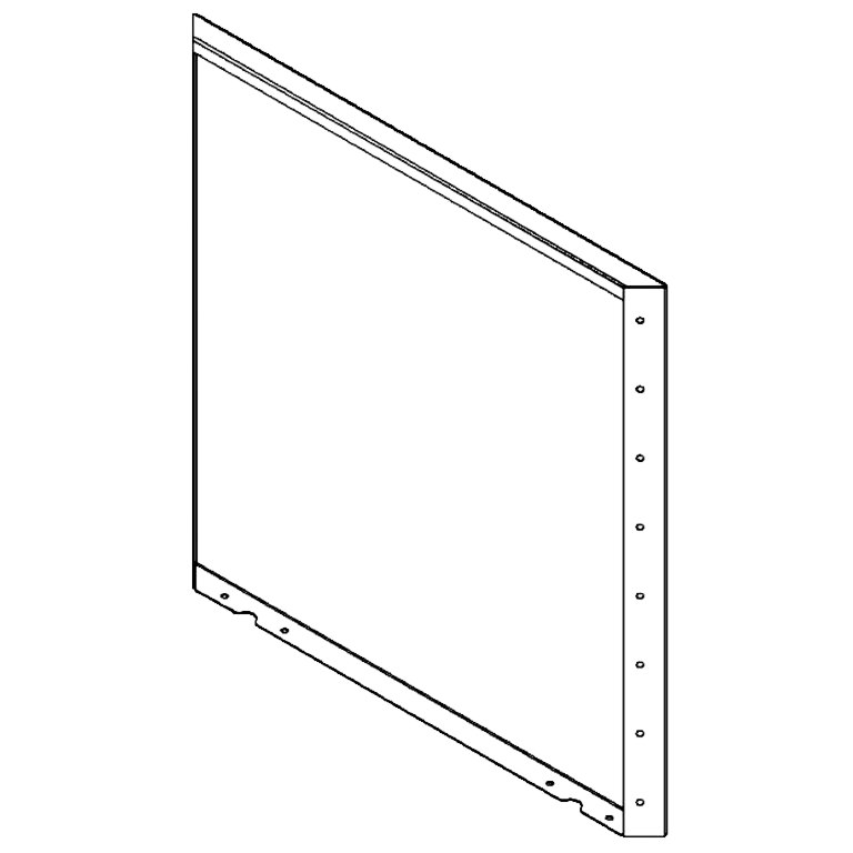Panel de acero con recubrimiento en polvo 80 x 80 cm