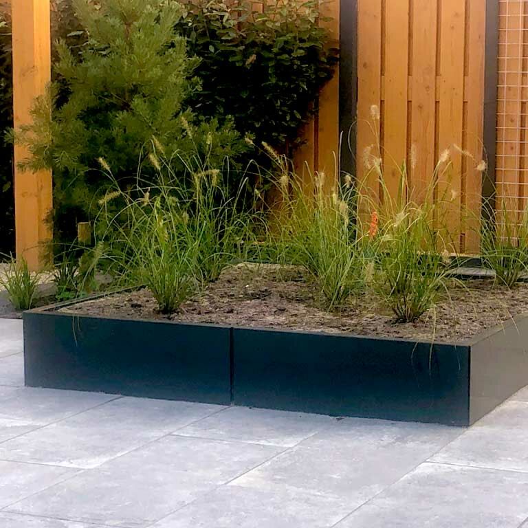 Jardinera de acero con tratamiento electrostático Miami xxl 160 x 160 cm