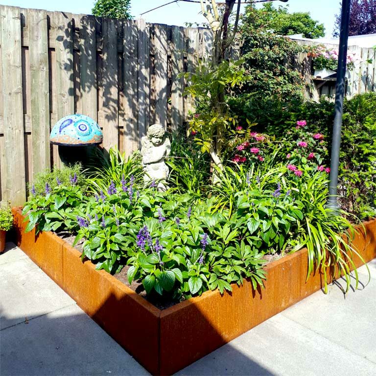 Jardinera de acero corten Miami xxl 180 x 180 cm