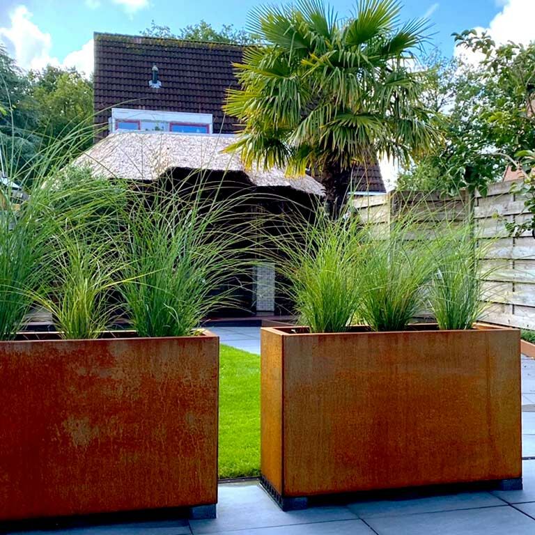 Jardinera de acero corten Texas 40 x 100 cm