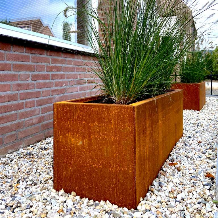 Jardinera de acero corten Texas 40 x 100 cm