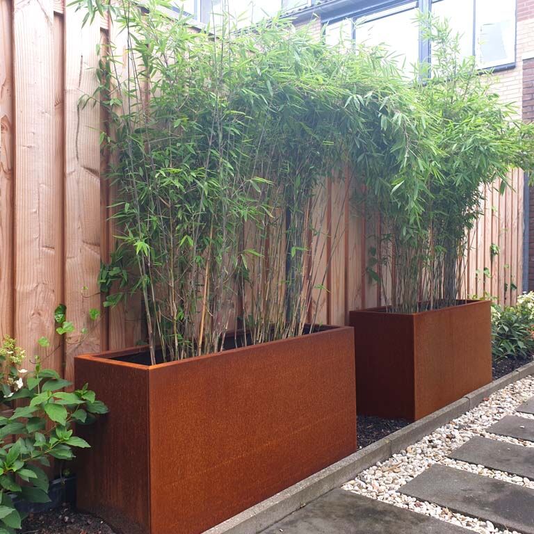 Jardinera de acero corten Texas 40 x 120 cm