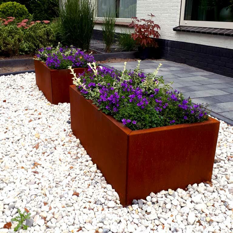 Jardinera de acero corten Texas 50 x 100 cm