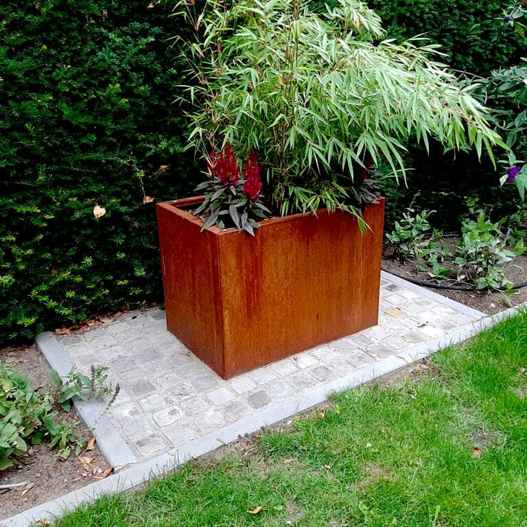 Jardinera de acero corten Texas 50 x 80 cm