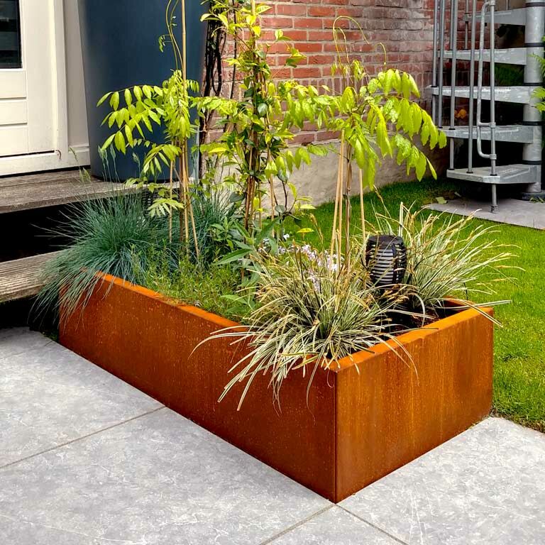 Jardinera de acero corten Texas 60 x 120 cm