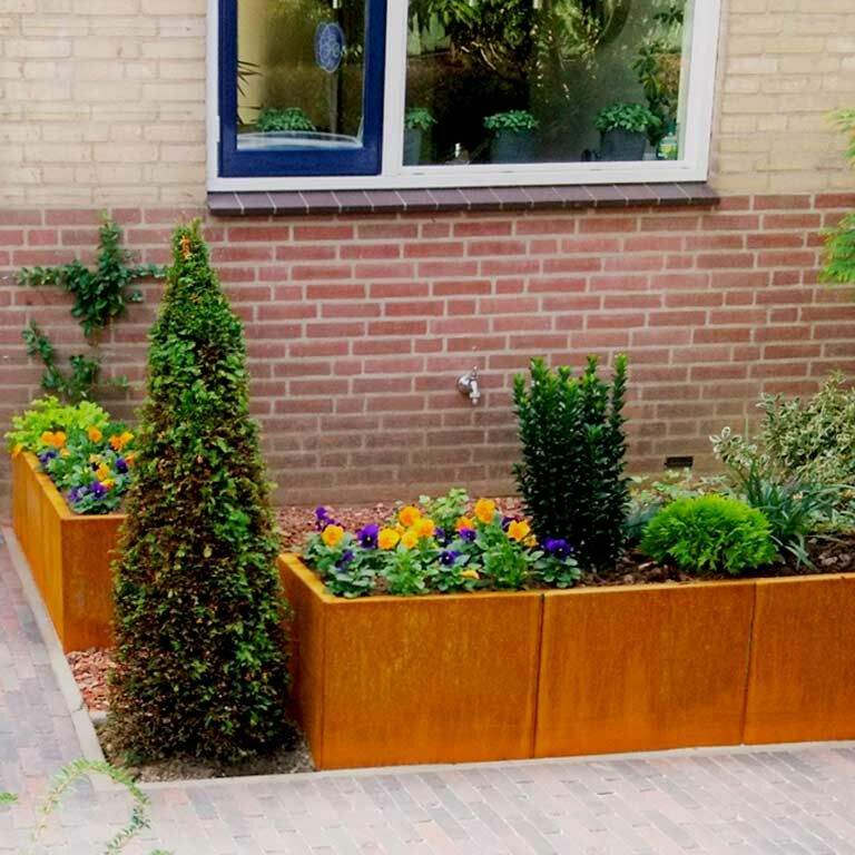 Jardinera de acero corten Texas xxl 150 x 50 cm