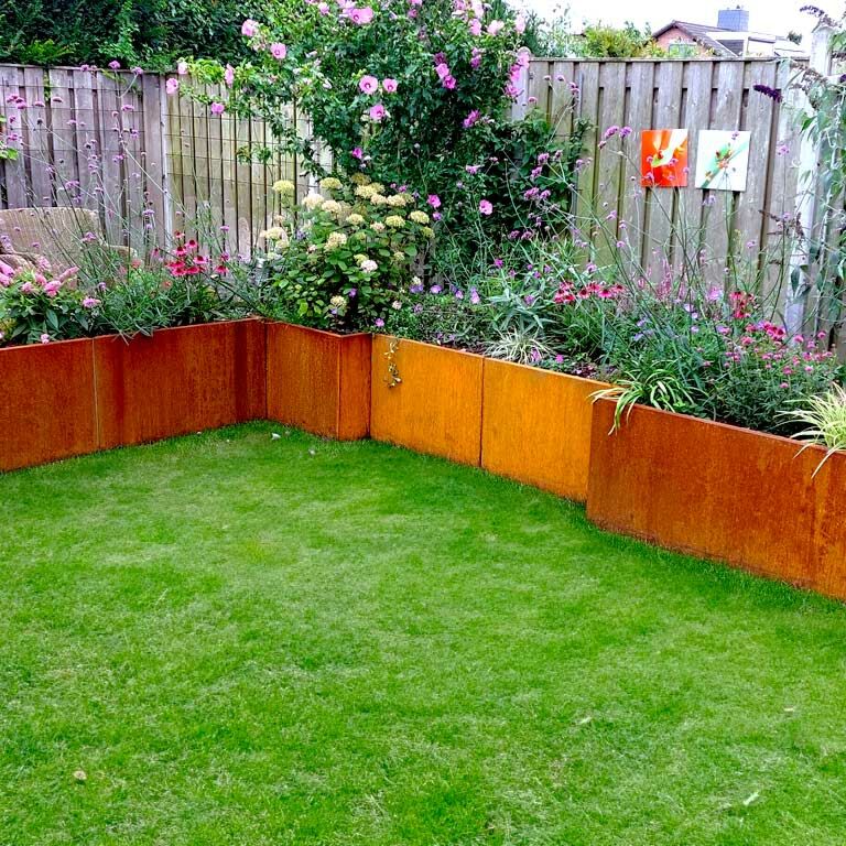 Jardinera de acero corten Texas xxl 200 x 60 cm