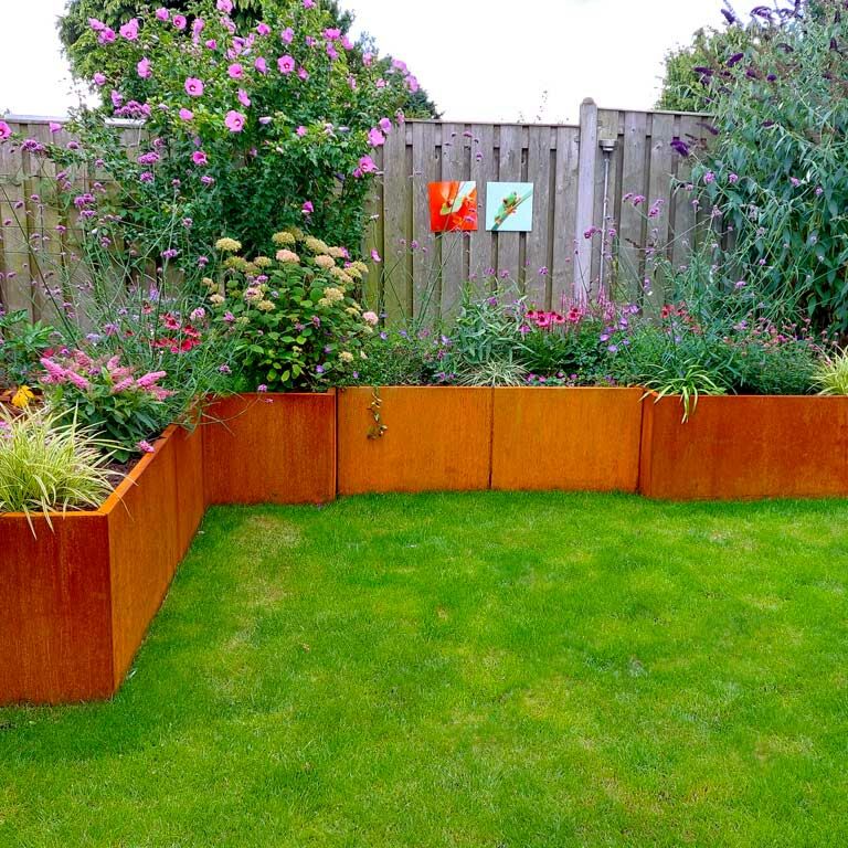 Jardinera de acero corten Texas xxl 160 x 100 cm
