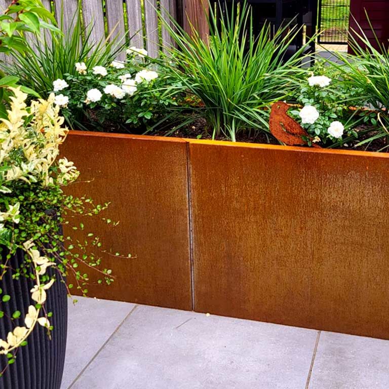 Jardinera de acero corten Texas xxl 160 x 60 cm