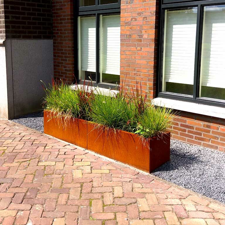 Jardinera de acero corten Texas xxl 200 x 40 cm