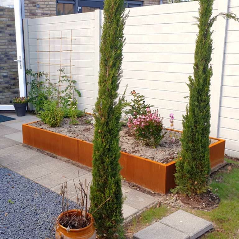 Jardinera de acero corten Texas xxl 240 x 120 cm