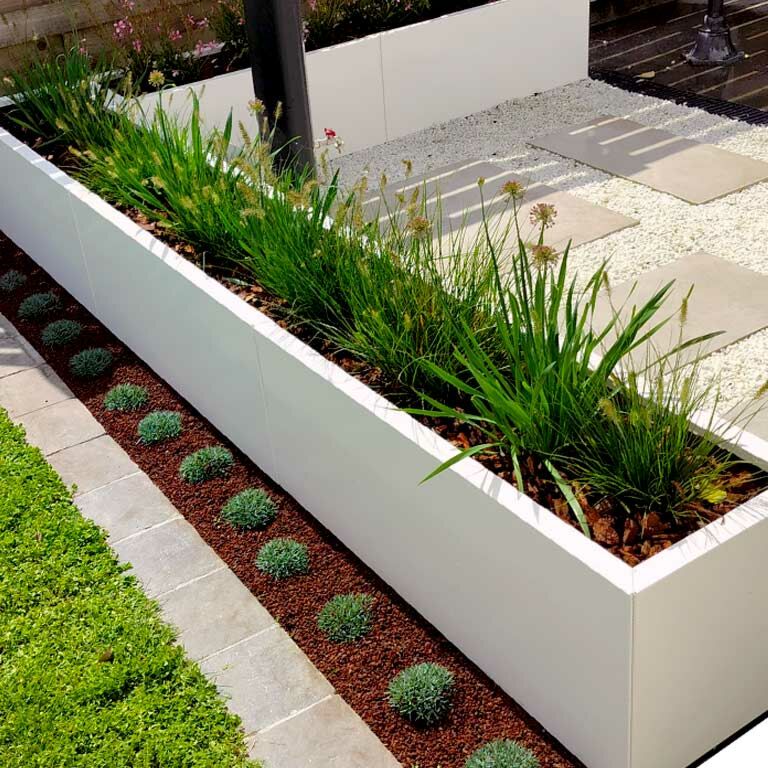 Jardinera de acero con tratamiento electrostático Texas xxl 300 x 50 cm