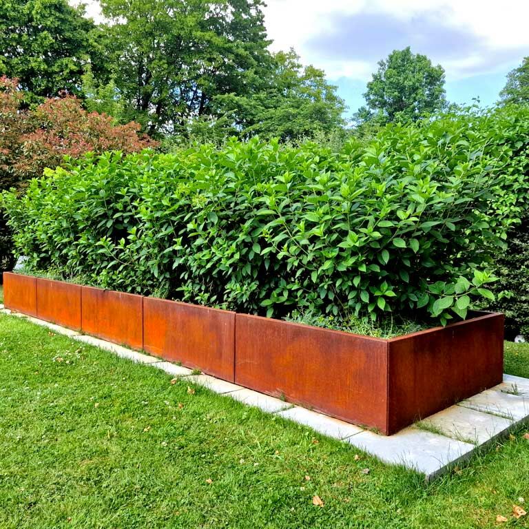 Jardinera de acero corten Texas xxl 300 x 40 cm