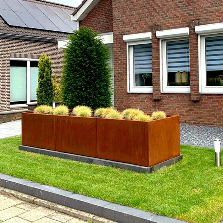 Jardinera de acero corten Texas xxl 300 x 80 cm