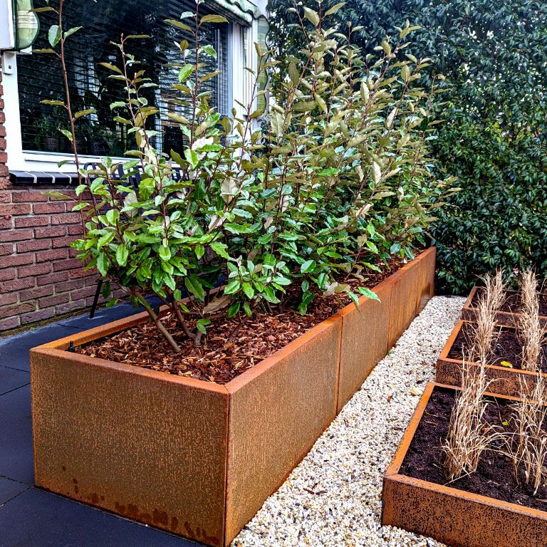 Jardinera de acero corten Texas xxl 320 x 40 cm