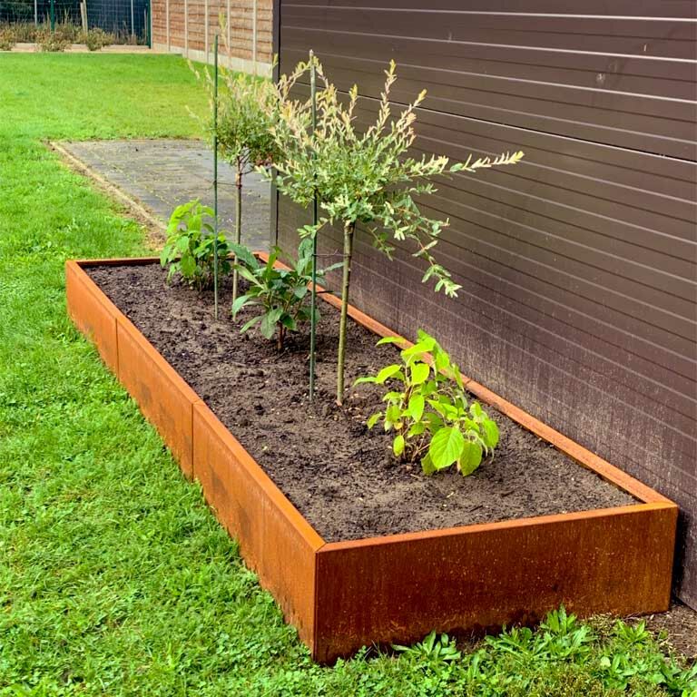 Jardinera de acero corten Texas xxl 360 x 80 cm