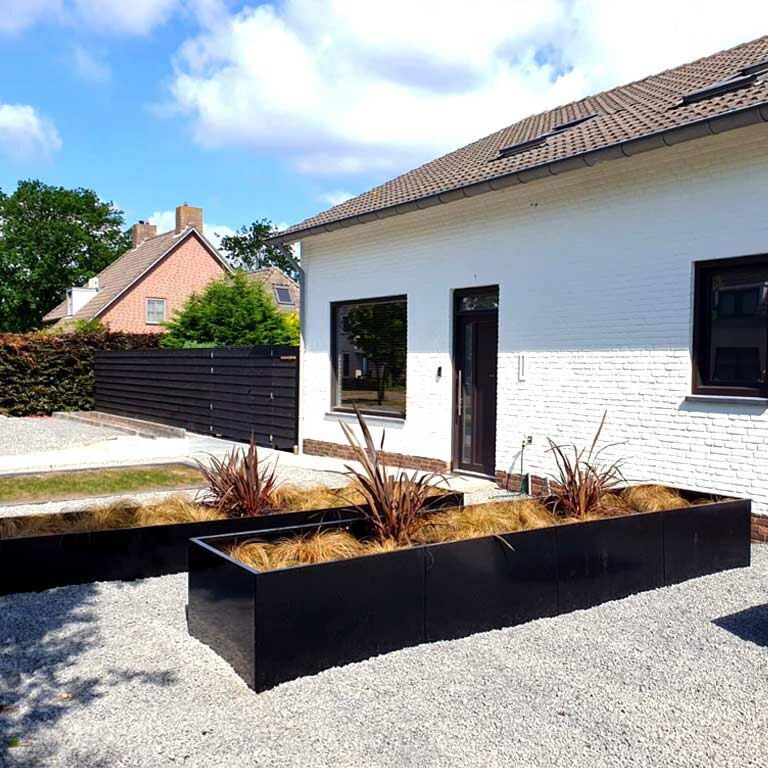 Jardinera de acero con tratamiento electrostático Texas xxl 480 x 100 cm