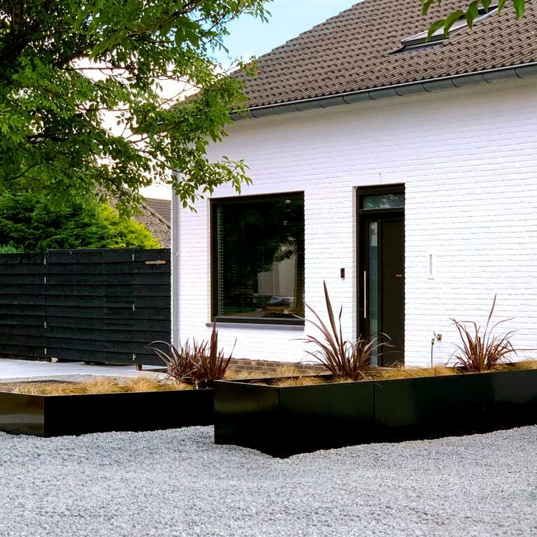 Jardinera de acero con tratamiento electrostático Texas xxl 360 x 100 cm