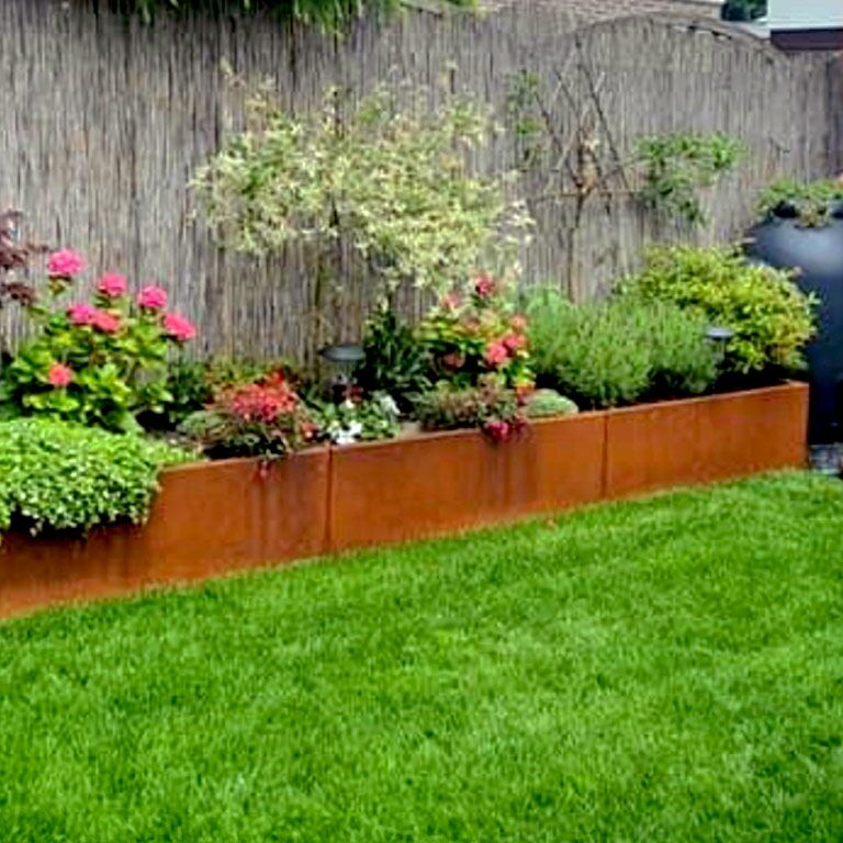 Jardinera de acero corten Texas xxl 480 x 100 cm