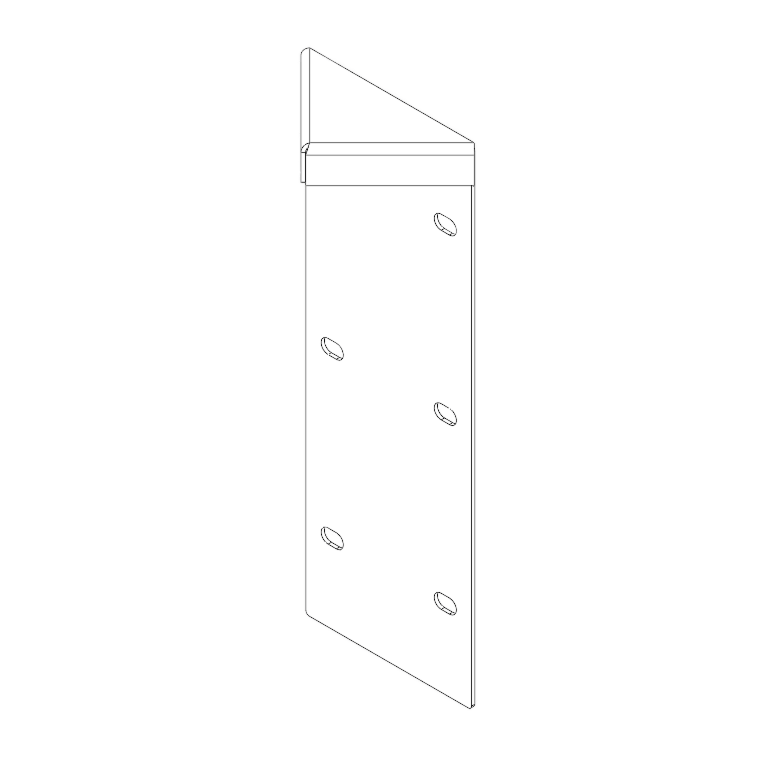 Cantonera de acero corten 180° 30 cm