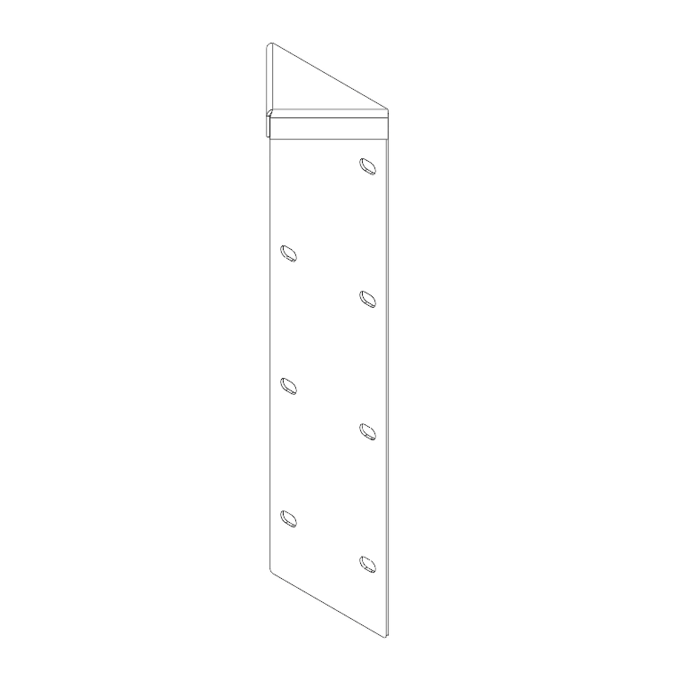 Cantonera de acero corten 180° 40 cm