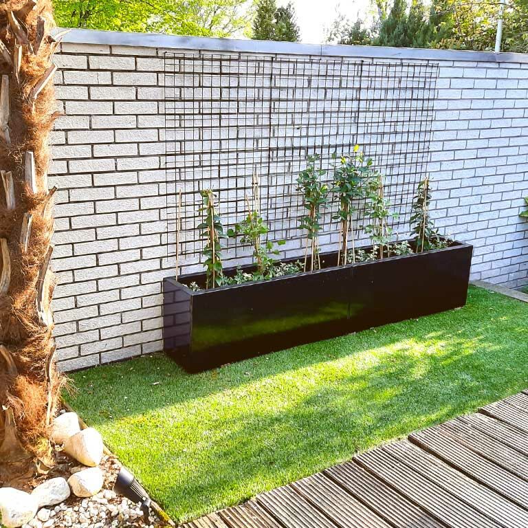 Jardinera de acero con tratamiento electrostático Texas xxl 200 x 30 cm