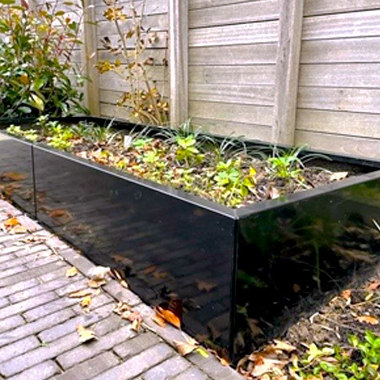 Jardinera de acero con tratamiento electrostático Texas xxl 480 x 80 cm