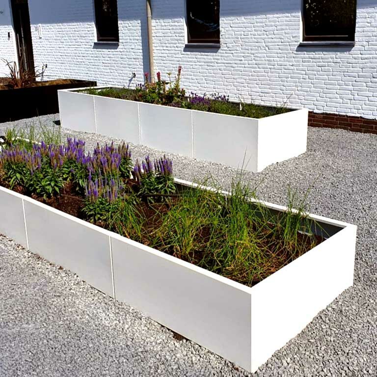 Jardinera de acero con tratamiento electrostático Texas xxl 320 x 80 cm