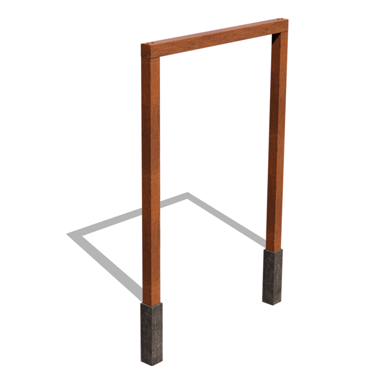 Pérgola recta de acero corten 200 cm