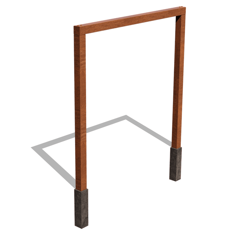 Pérgola recta de acero corten 250 cm
