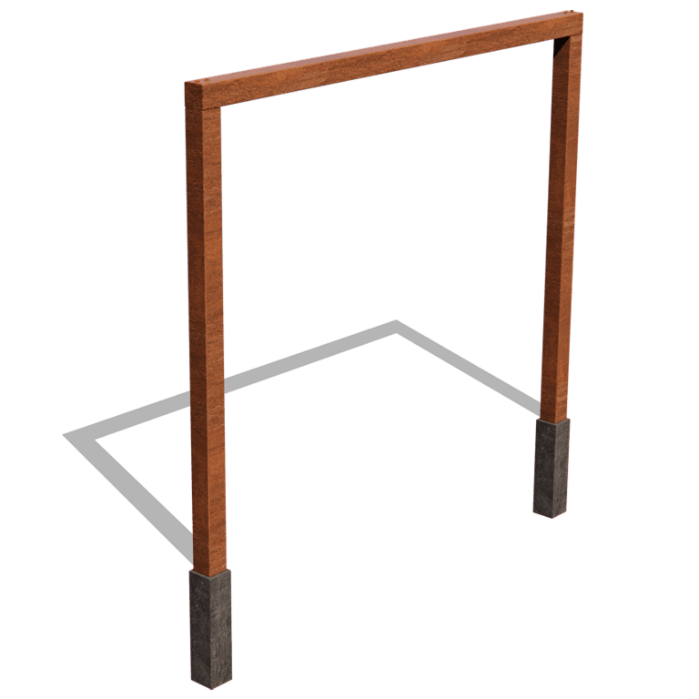 Pérgola recta de acero corten 300 cm