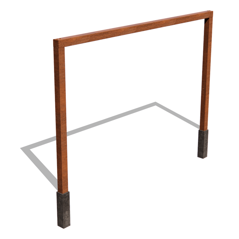 Pérgola recta de acero corten 400 cm