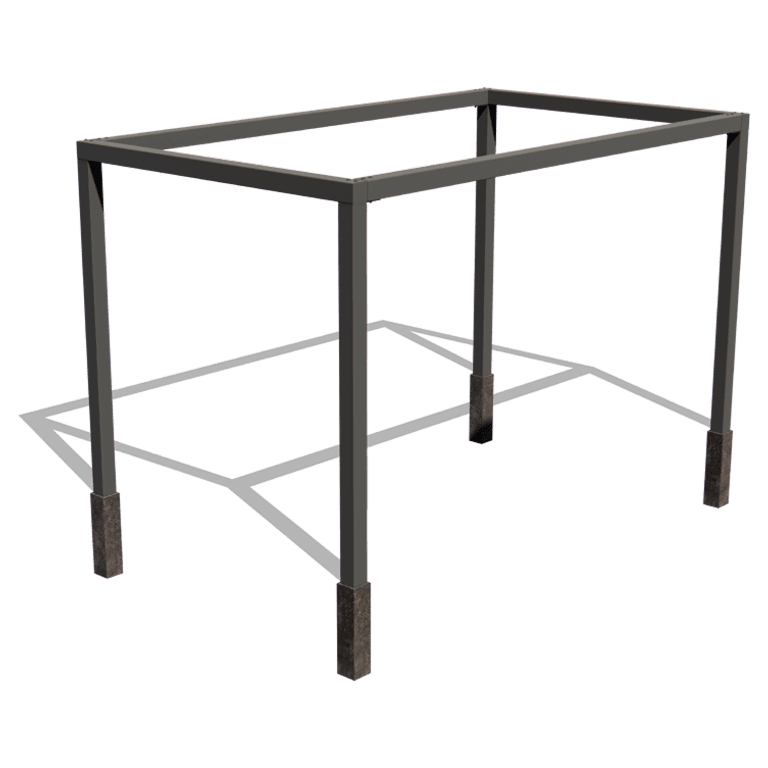Pérgola cuadrada de acero con tratamiento electrostático 424 x 250 cm