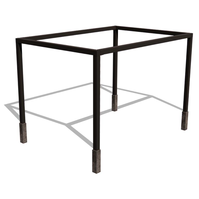 Pérgola cuadrada de acero con tratamiento electrostático 424 x 300 cm