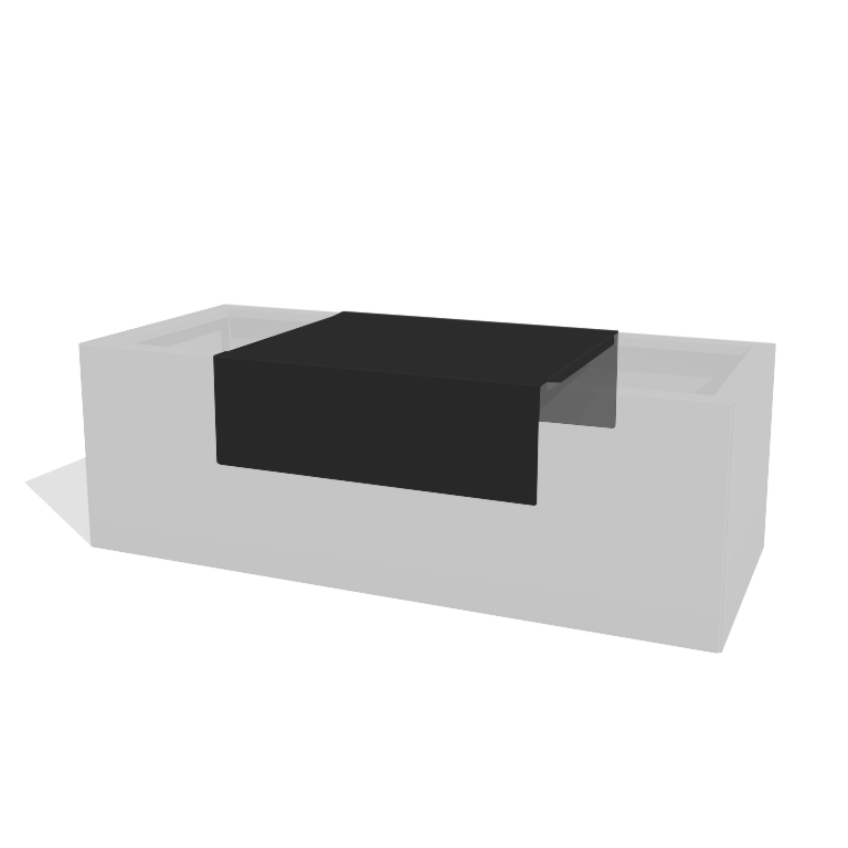 Plataforma para jardinera con tratamiento electrostático 60 x 51 x 20 cm
