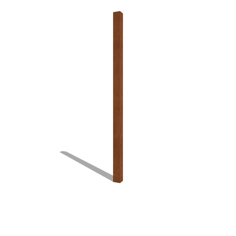 Poste para valla de acero corten 200 cm