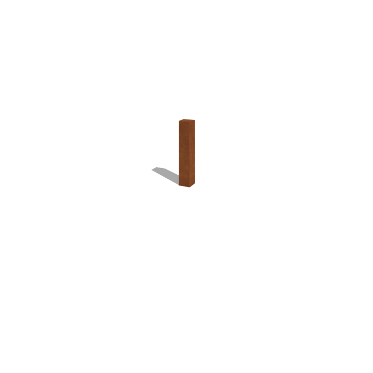 Poste para valla de acero corten 60 cm