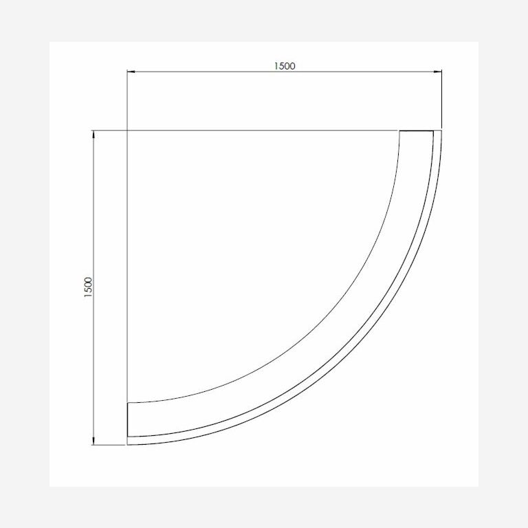 Muro de contención de acero con recubrimiento de polvo curva exterior 150 x 150 cm (altura 50 cm)