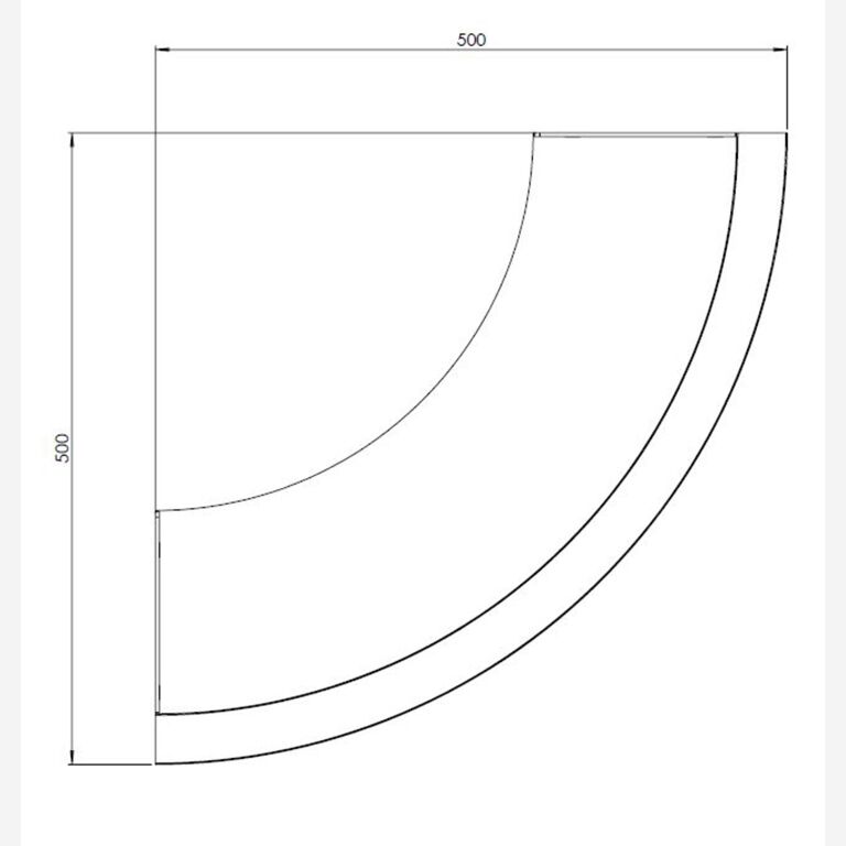 Muro de contención de acero corten curva exterior 50 x 50 cm (altura 50 cm)