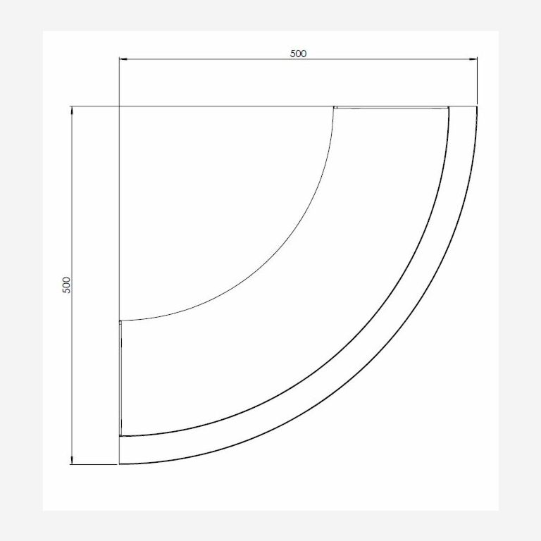 Muro de contención de acero con recubrimiento de polvo curva exterior 50 x 50 cm (altura 50 cm)