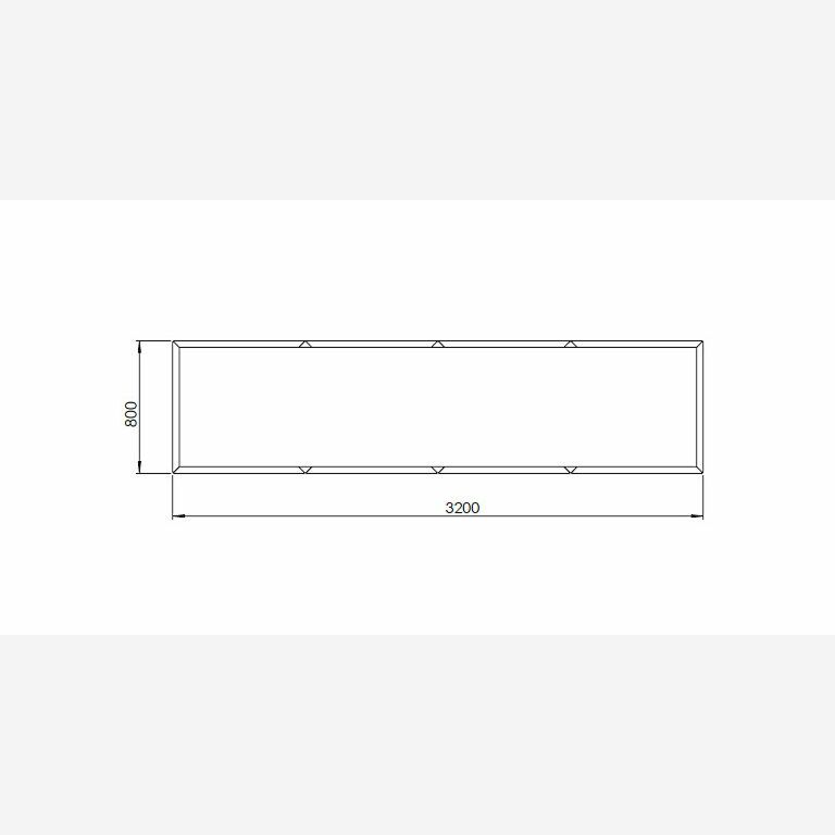 Jardinera de acero con tratamiento electrostático Texas xxl 320 x 80 cm