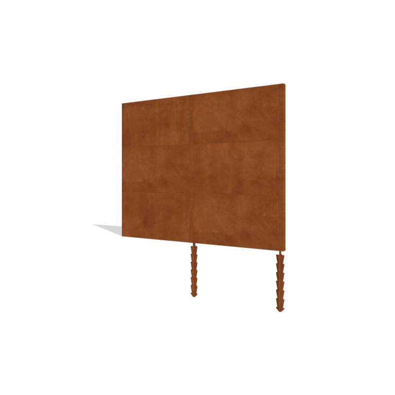 Valla de acero corten H3 juego 252 cm
