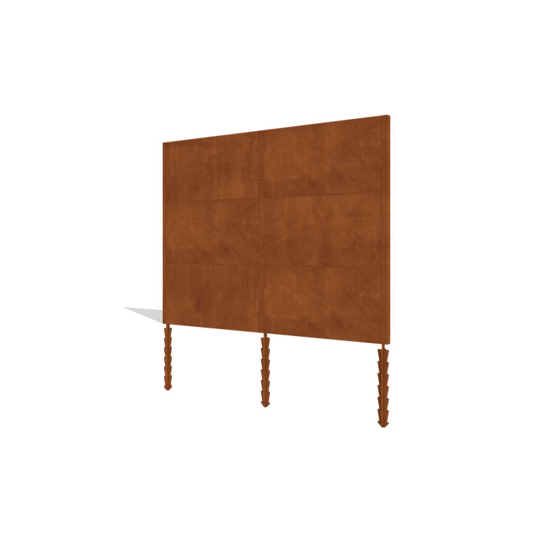Valla de acero corten H3 juego completo 258 cm