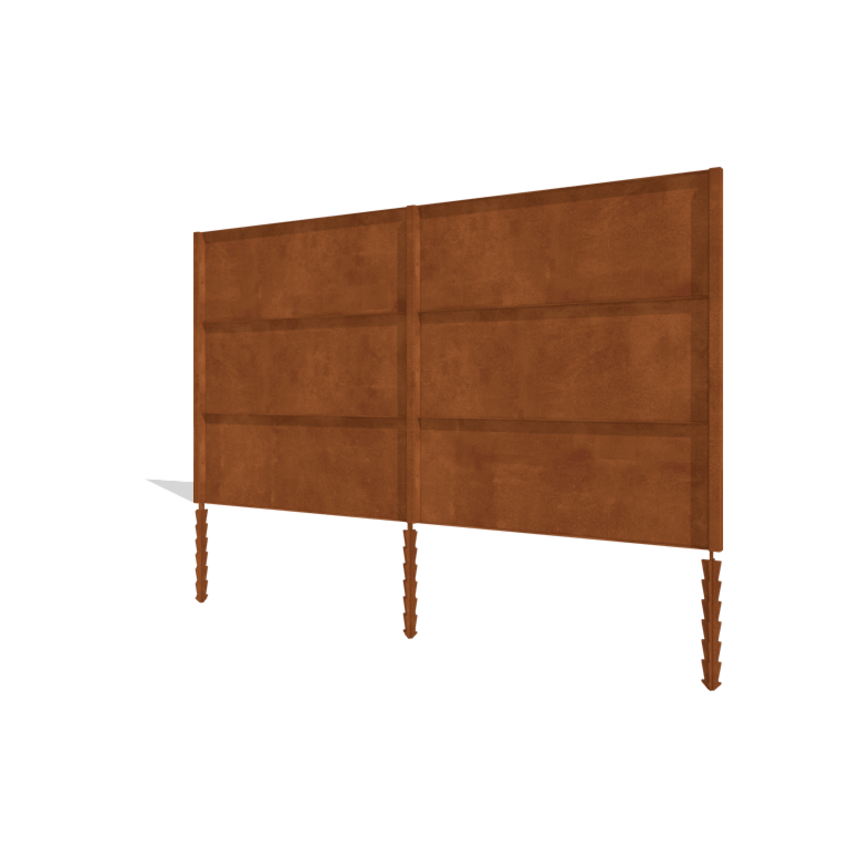 Valla de acero corten H3 juego completo 378 cm