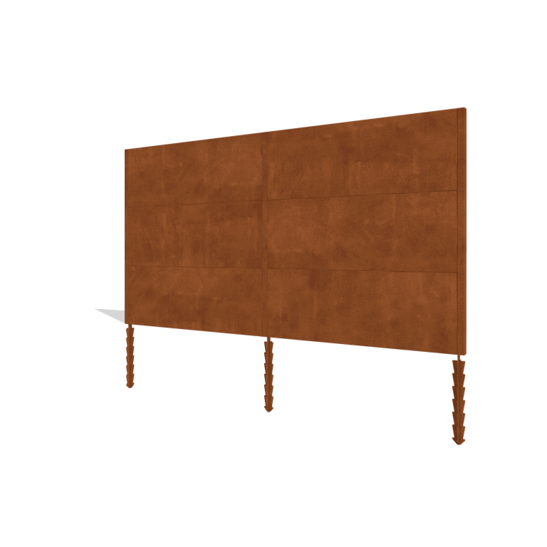 Valla de acero corten H3 juego completo 378 cm