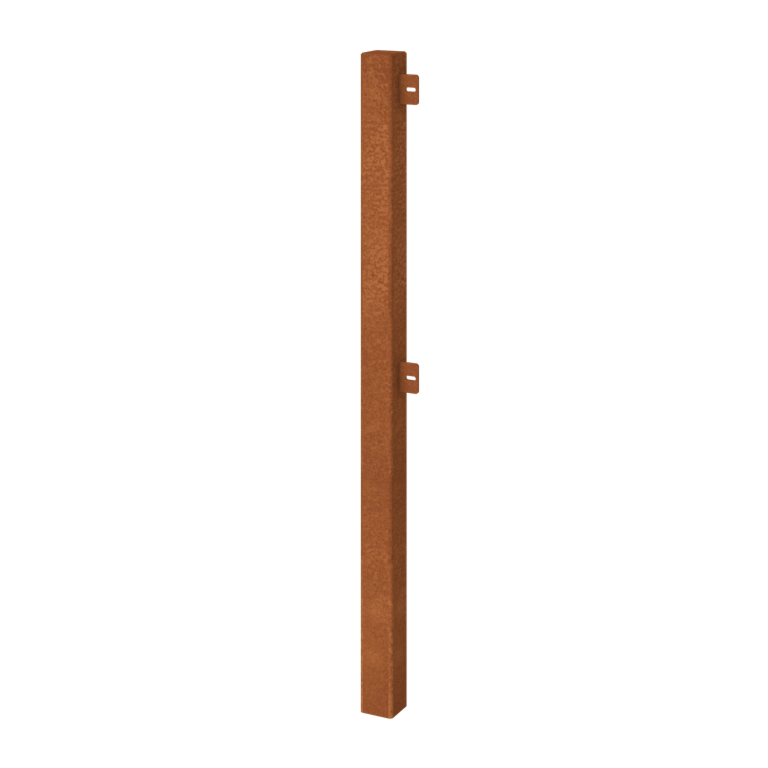 Vallas ornamentales de acero corten poste final