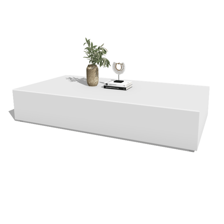 Mesa de centro de aluminio Vittoria 160 x 80 x 30 cm