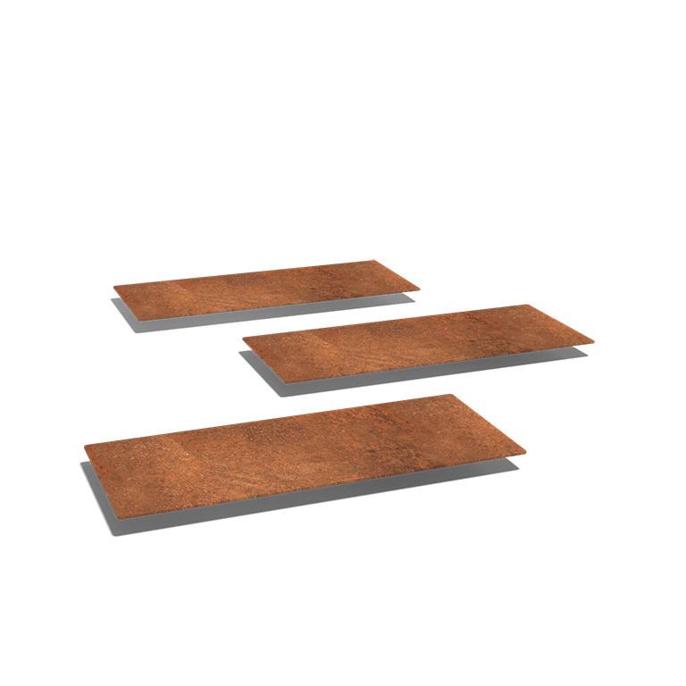 Peldaño de acero corten Rectángulo 60 x 25 cm