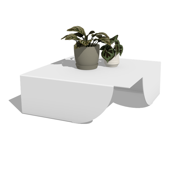 Mesa de centro de aluminio Savuto 80 x 80 x 30 cm